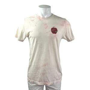 Altru Men's White Red Utopia Tie Dye Short Sleeve Graphic T Shirt Tee Top Size M